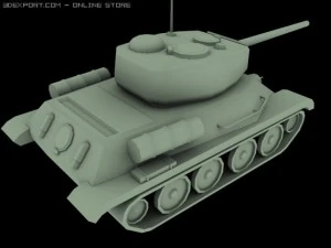 танкт34 низкополигональная 3D Модель