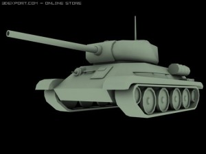 tankt34 low poly 3D Model