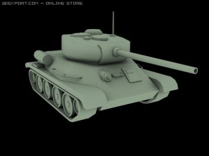 tankt34 low poly 3D Model