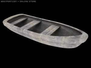 wooden boat Modelo 3D