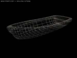 wooden boat 3D 모델