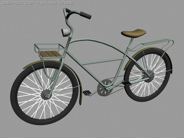 retro bike Modello 3D .c4d .max .obj .3ds .fbx .stl .blend 