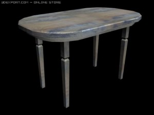 wooden table Modelo 3D