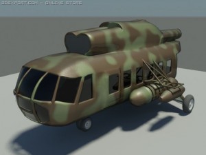 training helicopter for paratroopers 3D Model