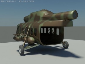 training helicopter for paratroopers 3D-Modell