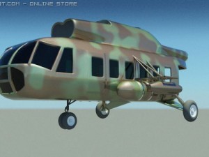 training helicopter for paratroopers 3D-Modell