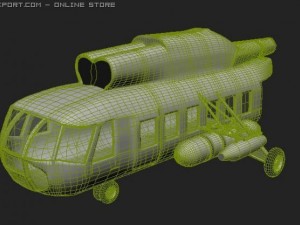 training helicopter for paratroopers 3D-Modell