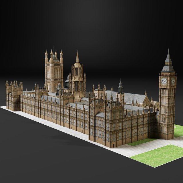 palace of westminster 3D मॉडल .c4d .max .obj .3ds .fbx .stl .blend 