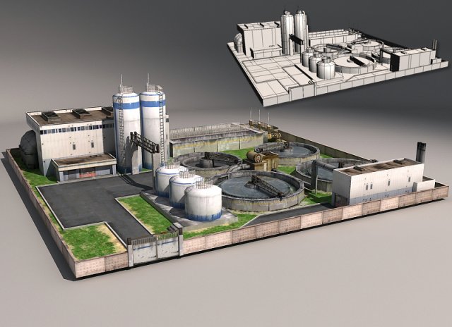 pumping water purification Modelo 3D .c4d .max .obj .3ds .fbx .stl .blend 