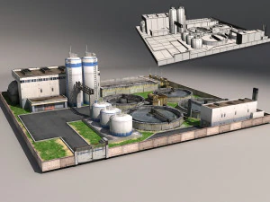 पम्पिंग जल शोधन 3D मॉडल