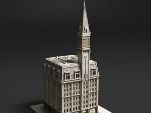 19th century american building Modèle 3D