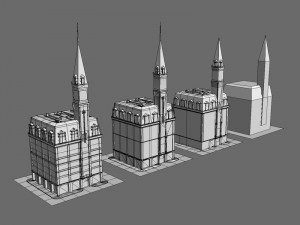 19th century american building 3D Model