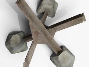 anti tank obstacle Modelo 3D