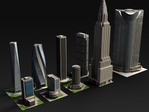 skyscrapers collection 3D Model