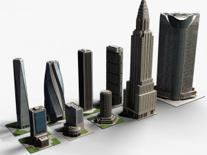 skyscrapers collection 3D Model