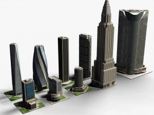 skyscrapers collection 3D Model