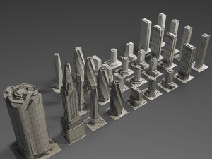 skyscrapers collection 3D Model