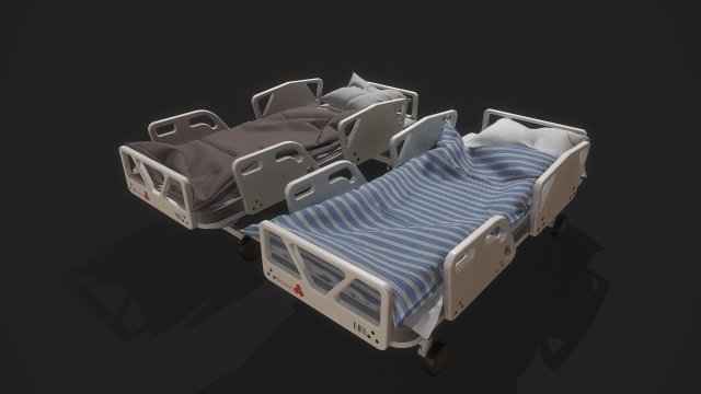 bed set 3D 模型 .c4d .max .obj .3ds .fbx .stl .blend