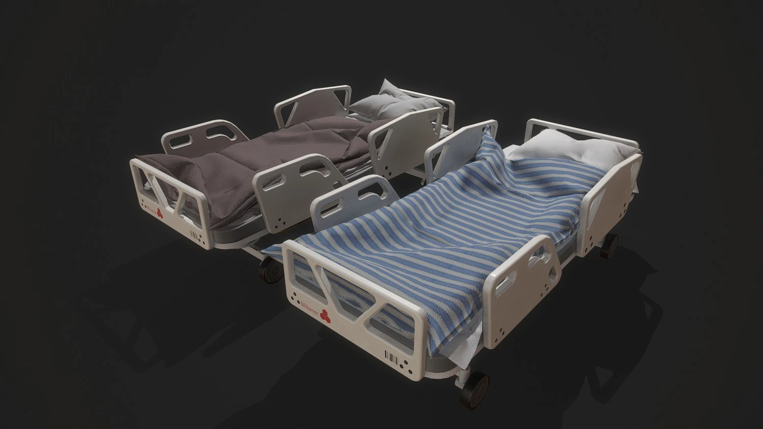 bed set 3D Model .c4d .max .obj .3ds .fbx .stl .blend 