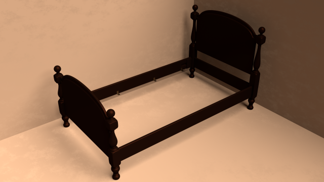 cannon ball bed 3D Model .c4d .max .obj .3ds .fbx .stl .blend 