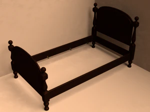 cama de bala de ca&ntilde;&oacute;n Modelo 3D