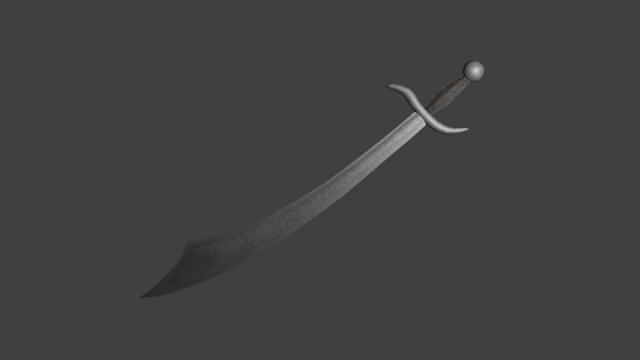 scimitar 3D Модель .c4d .max .obj .3ds .fbx .stl .blend 