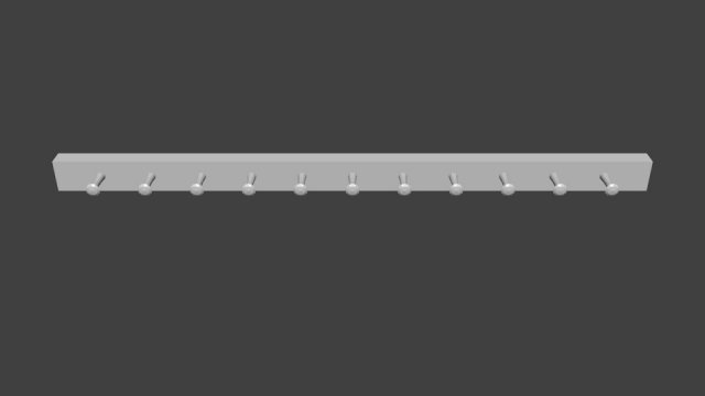 coat hooks 3D Model .c4d .max .obj .3ds .fbx .stl .blend 
