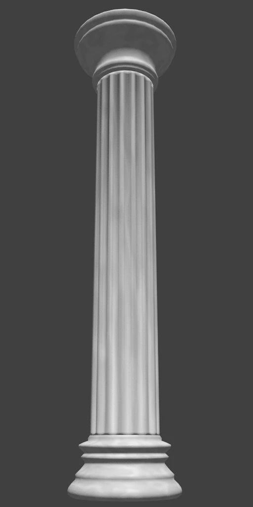 roman pillar 3D Model .c4d .max .obj .3ds .fbx .stl .blend 