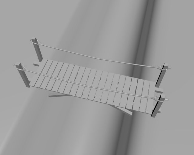small wooden bridge 3D Model .c4d .max .obj .3ds .fbx .stl .blend 