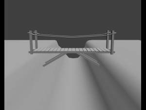 small wooden bridge 3D Model