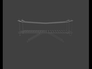 small wooden bridge 3D Model