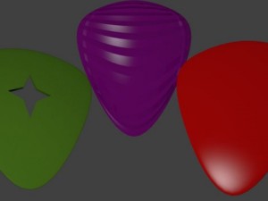 guitar picks 3D Модель