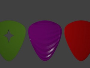 guitar picks 3D Модель