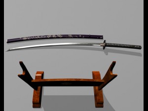 historically accurate samurai sword katana 3D Model