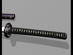 historically accurate samurai sword katana 3D Model