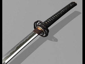 historically accurate samurai sword katana 3D Model