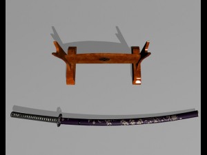historically accurate samurai sword katana 3D Model