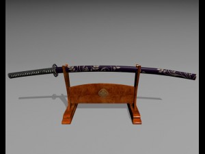 historically accurate samurai sword katana 3D Model