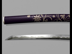 historically accurate samurai sword katana 3D Model