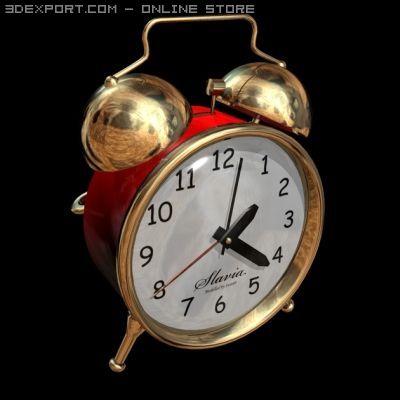alarm clock steampunk 3Dモデル .c4d .max .obj .3ds .fbx .stl .blend 