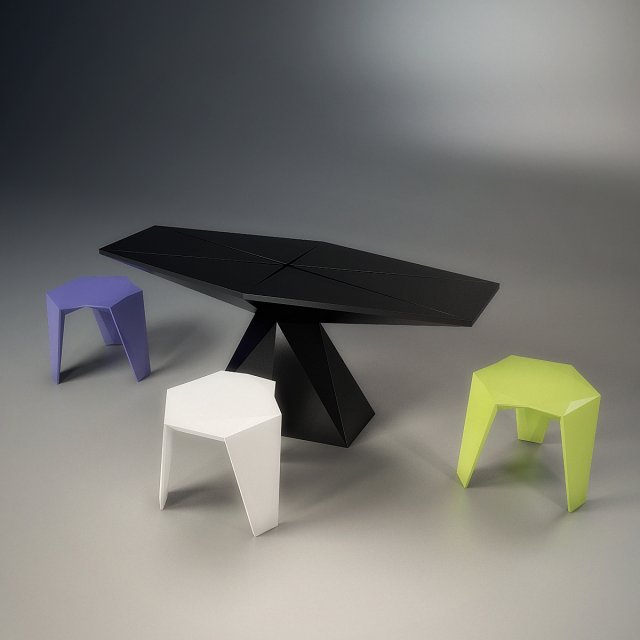 vondom  vertex stool 3Dモデル .c4d .max .obj .3ds .fbx .stl .blend 
