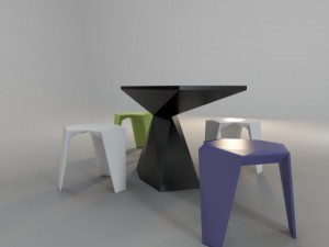 vondom  vertex stool 3Dモデル