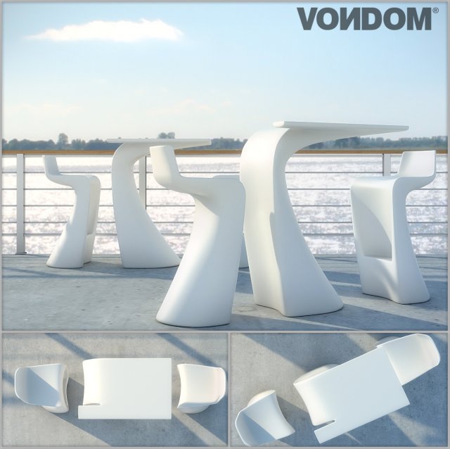 vondom  wing 3Dモデル .c4d .max .obj .3ds .fbx .stl .blend 