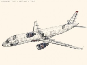 airbus a320 cfm 3D Модель