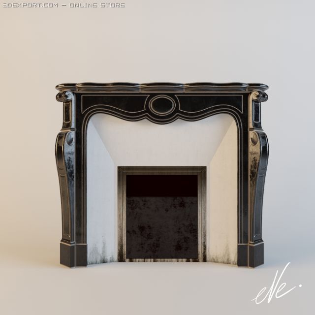 chesneys pompadour fireplace 3D Model .c4d .max .obj .3ds .fbx .stl .blend 