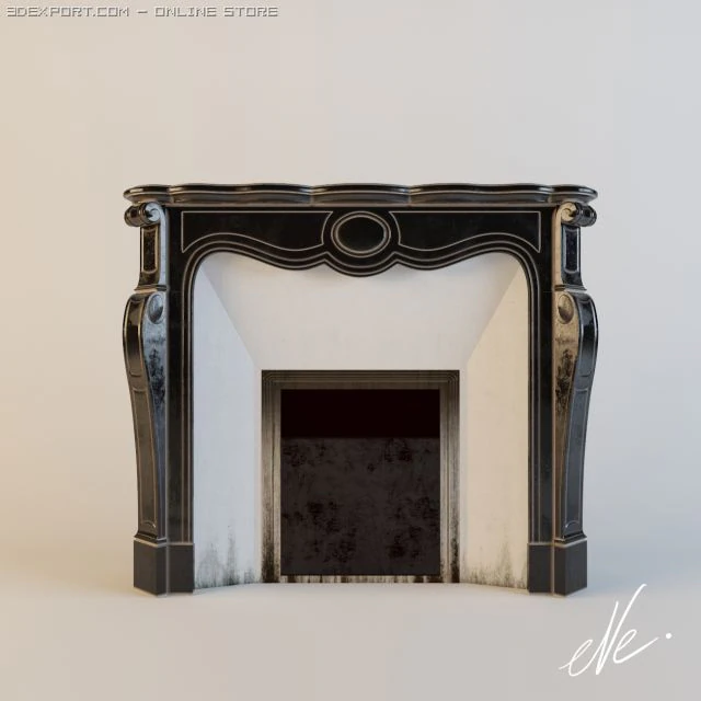 chesneys pompadour fireplace 3D Model .c4d .max .obj .3ds .fbx .stl .blend 