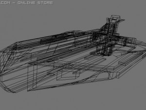 battle cruiser 3D Model