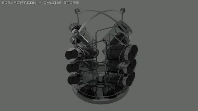 spice rack 3D Model .c4d .max .obj .3ds .fbx .stl .blend 