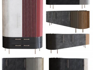 baxter ensemble plisse Modèle 3D