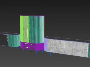 baxter set plisse 3D Model